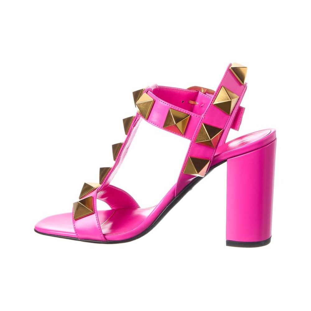 Valentino Vlogo Signature Leather Sandal, Pink - Picture 2 of 5